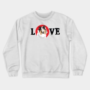 Blue Merle Collie Love Crewneck Sweatshirt